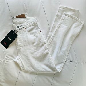 Original Cropped Levi’s Jeans, High Wasted, White